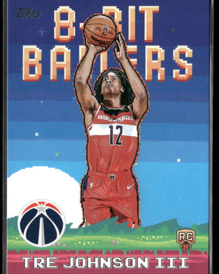 Tre Johnson III #8B-36 2025-26 Topps 8-Bit Ballers Washington Wizards