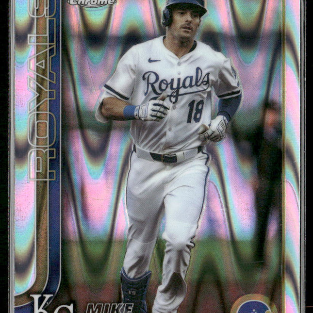 Mike Yastrzemski #USC44 2025 Topps Chrome Update RayWave Refractor KC Royals