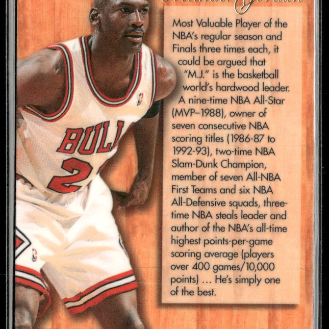 Michael Jordan #4 1995-96 Fleer Flair Hardwood Leader Chicago Bulls
