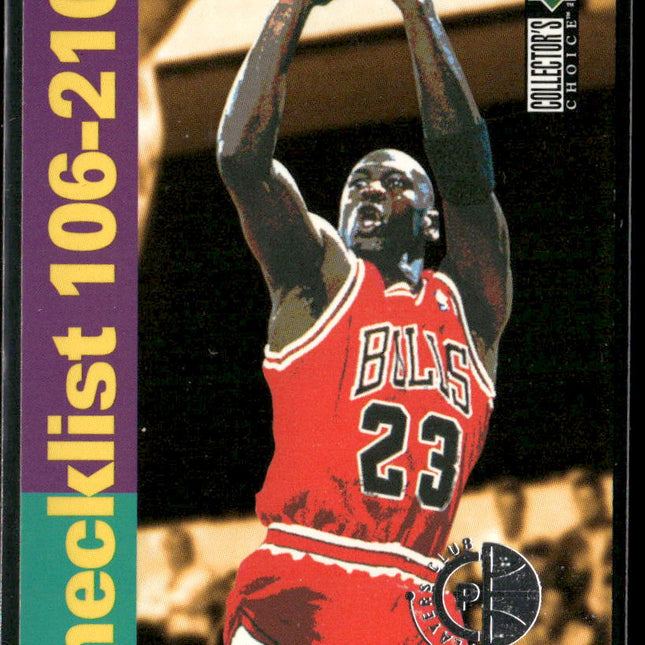 Michael Jordan #210 1995-96 Collector's Choice Player's Club Chicago Bulls