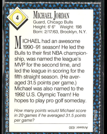 Michael Jordan #4 1992 Sports Illustrated for Kids Chicago Bulls