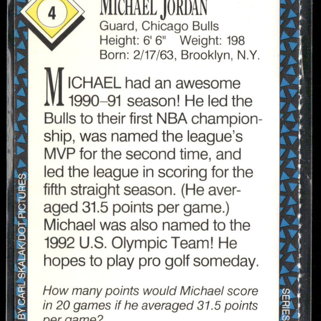 Michael Jordan #4 1992 Sports Illustrated for Kids Chicago Bulls