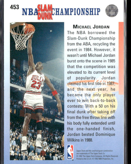 Michael Jordan #453 1992-93 Upper Deck Chicago Bulls