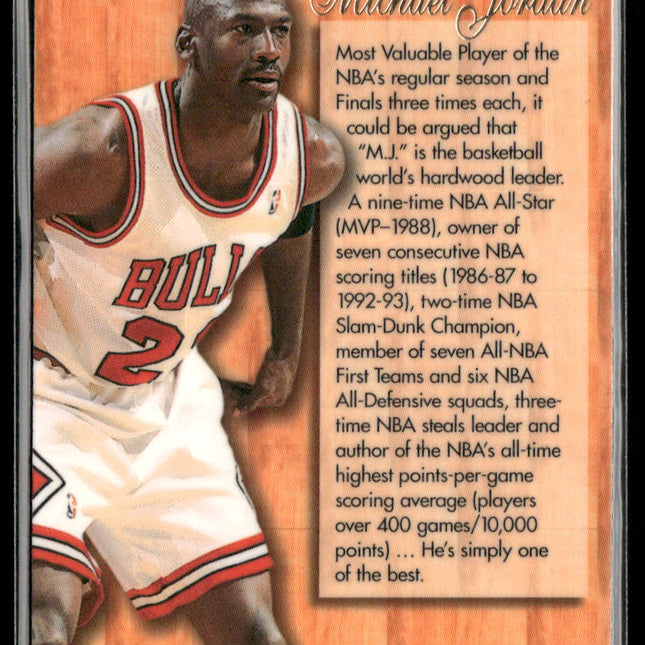 Michael Jordan #4 1995-96 Fleer Flair Hardwood Leader Chicago Bulls