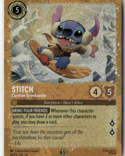 Stitch #42/P3 Winterspell Foil Promo | Disney Lorcana