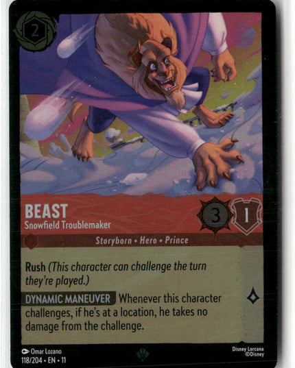 Beast #118/204 Winterspell Foil Super Rare | Disney Lorcana