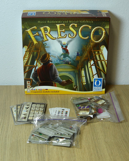 Fresco Board Game (2010) + Expansions 1–7 – Queen Games – Very Good+