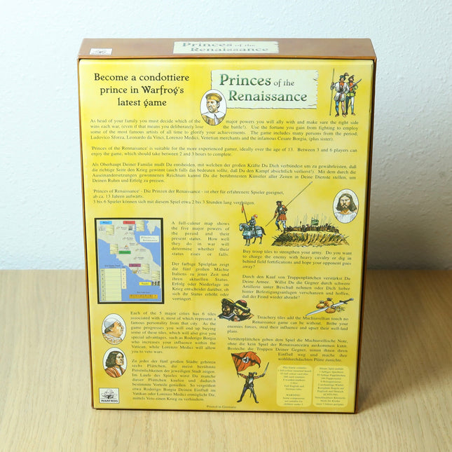 Princes of the Renaissance Board Game Martin Wallace Warfrog 2003 – Open Box/New