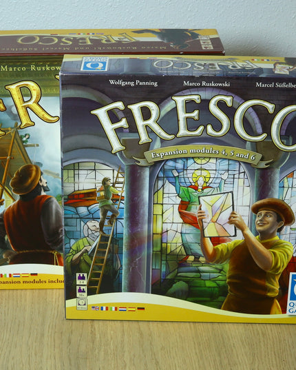 Fresco Board Game (2010) + Expansions 1–7 – Queen Games – Very Good+
