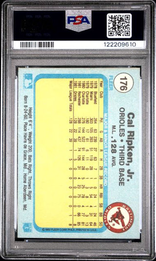 Cal Ripken Jr. 1982 Fleer #176 Rookie Card PSA 7