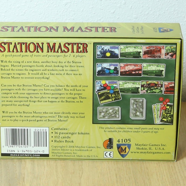 Station Master Card Game Mayfair Games 2004 Complete Very Good