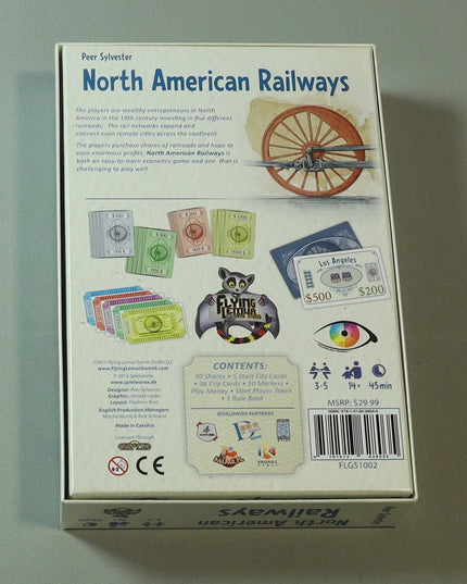 North American Railways (2016) Board Game | New | Peer Sylvester | Flying Lemur