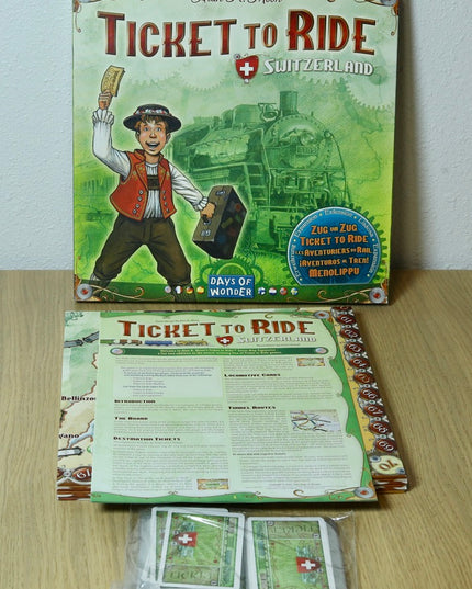 Ticket to Ride: Switzerland Expansion (2011) – Days of Wonder – Complete