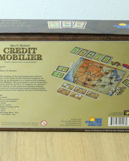 Credit Mobilier Board Game Rio Grande 2013 Train Strategy Complete VG+