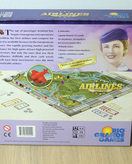 Airlines Europe Board Game 2011 – Rio Grande Games – Complete – VG+