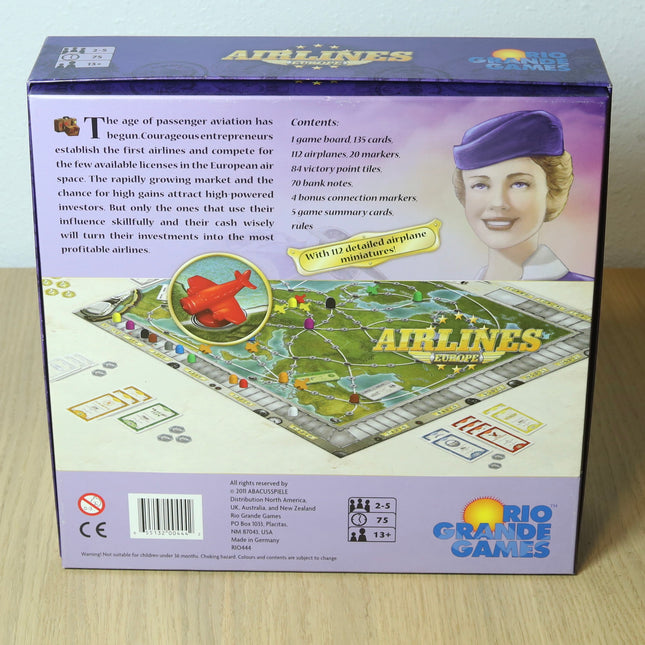 Airlines Europe Board Game 2011 – Rio Grande Games – Complete – VG+
