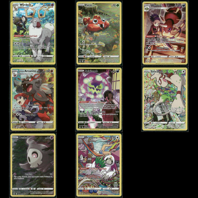 Pokémon Full Art Card Lot – 8 Ultra Rare Cards – Authentic TCG