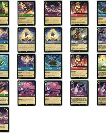 21 Card Rare + Super Rare Lot, Fabled Disney Lorcana Set 9