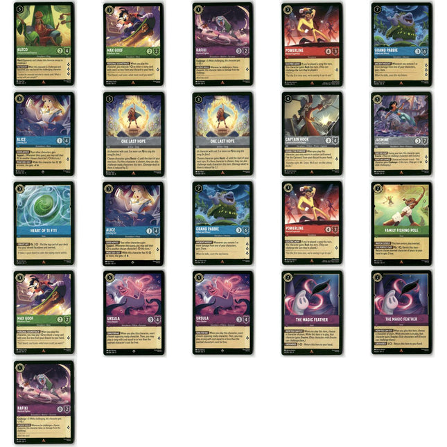 21 Card Rare + Super Rare Lot, Fabled Disney Lorcana Set 9