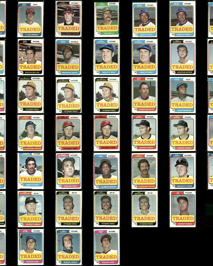 1974 Topps Traded Baseball Card Lot – 46 Cards – Vintage MLB Players