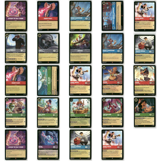 24 Card Rare + Super Rare Lot, Azurite Sea Disney Lorcana Set 6