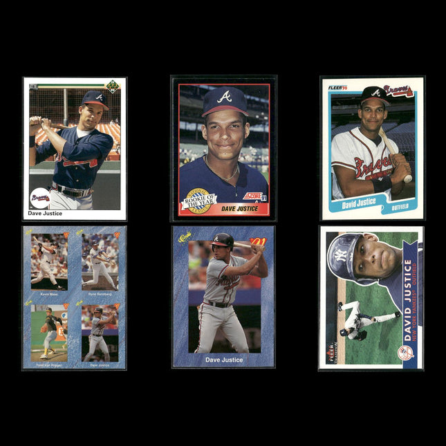 David Justice 6-Card Lot Atlanta Braves 90s Star Slugger