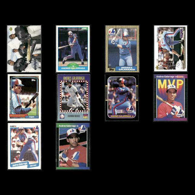 Andres Galarraga 10-Card Lot Colorado Rockies “Big Cat” Hitter
