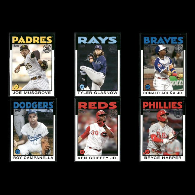 2021 Topps 1986 35th Anniversary Baseball Lot (6 Cards) MLB