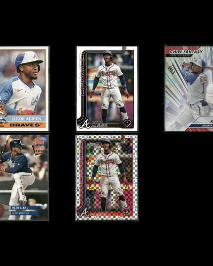 Ozzie Albies 5-Card Lot Atlanta Braves All-Star Switch Hitter