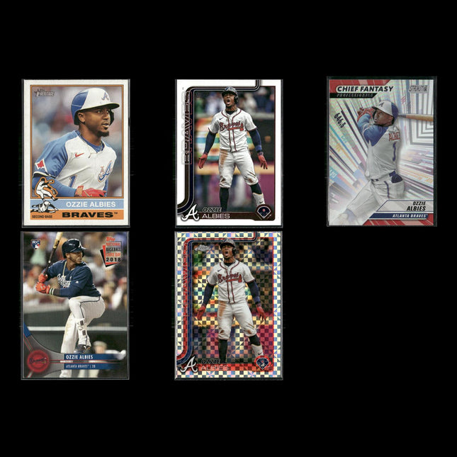 Ozzie Albies 5-Card Lot Atlanta Braves All-Star Switch Hitter