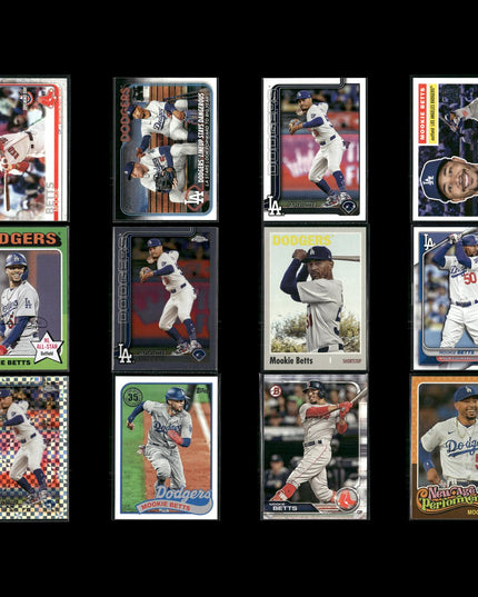 Mookie Betts 12-Card Lot LA Dodgers MVP World Series Champion