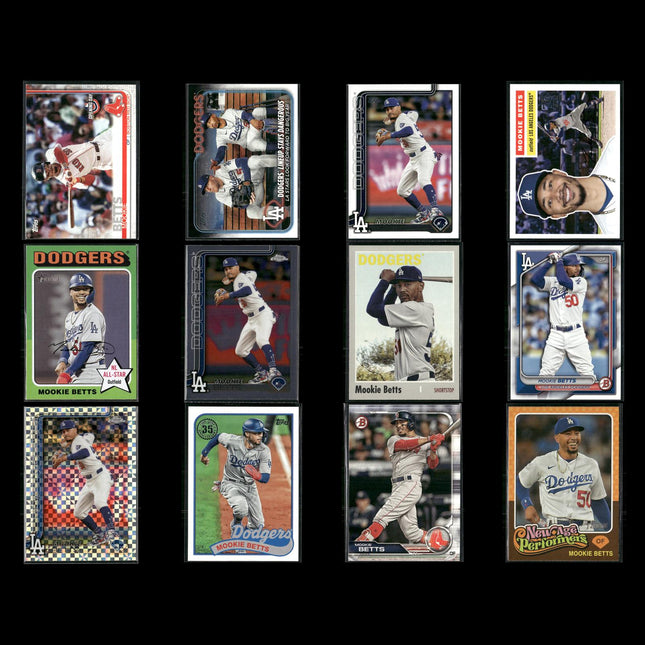 Mookie Betts 12-Card Lot LA Dodgers MVP World Series Champion