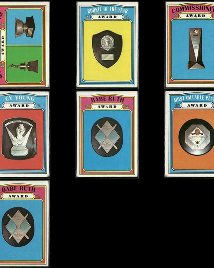 7-Card Lot Vintage 1972 Topps Baseball Awards | MLB Trading Cards Topps Vintage