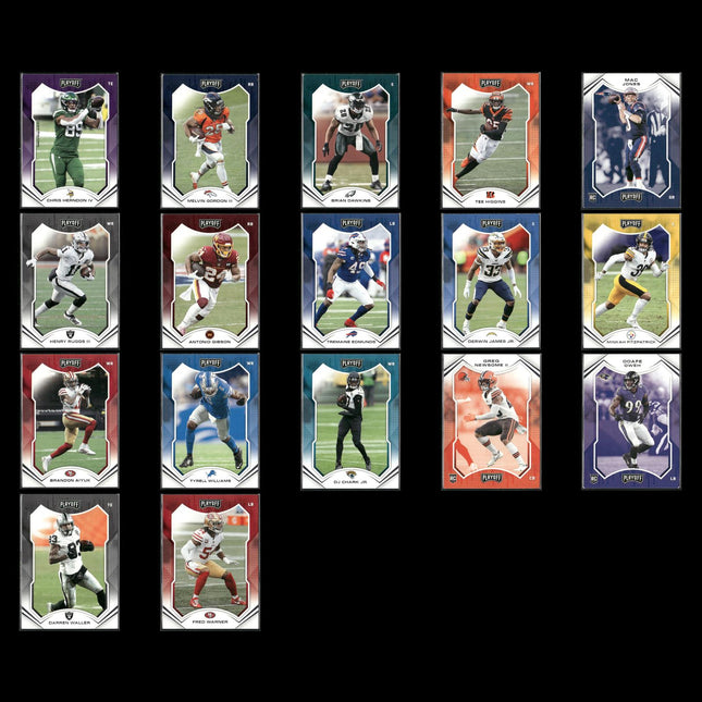 2021 Panini Playoff Football Lot (17 Cards) NFL Trading Cards