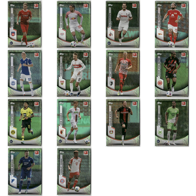 2023-24 Topps Bundesliga Aqua Lot x14 RCs Wirtz Kimmich Simons