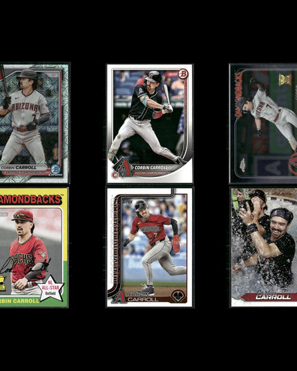 Corbin Carroll 6-Card Lot D-Backs Rookie Sensation All-Star