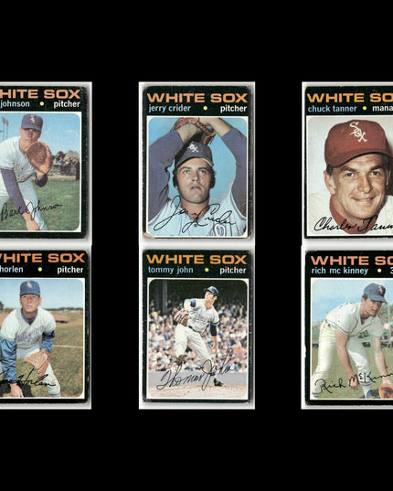 6-Card Lot Vintage 1971 Topps Chicago White Sox | MLB Baseball Trading Cards