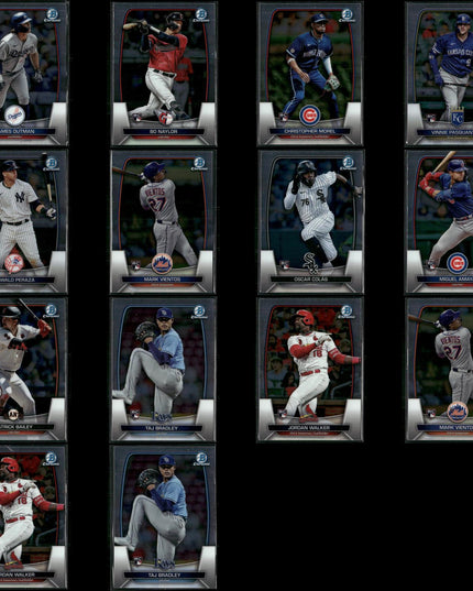 2023 Bowman Chrome Rookie Cards Lot (14) MLB Prospects RC Chrome Set
