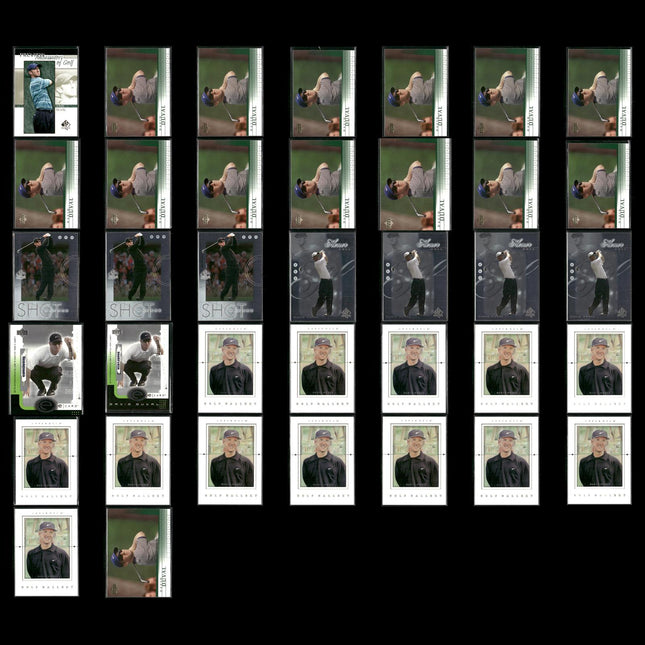 David Duval Golf Card Lot (37) 2001 Upper Deck RCs, Gallery, SP Inserts