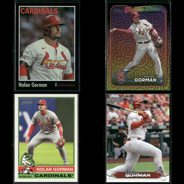 Nolan Gorman 4-Card Lot St. Louis Cardinals Rookie 2B