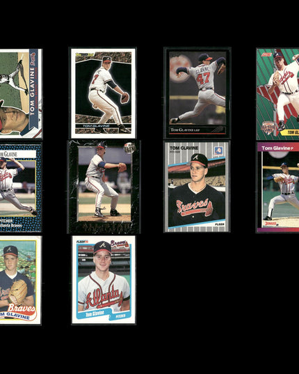 Tom Glavine 10-Card Lot Atlanta Braves HOF Cy Young LHP
