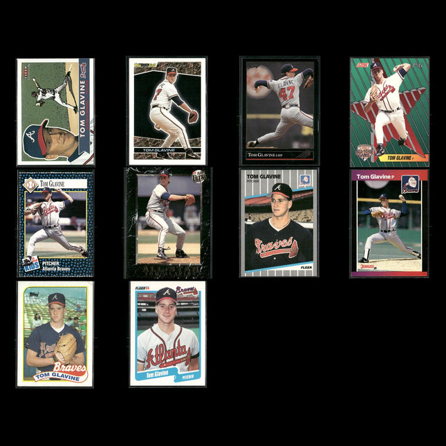 Tom Glavine 10-Card Lot Atlanta Braves HOF Cy Young LHP
