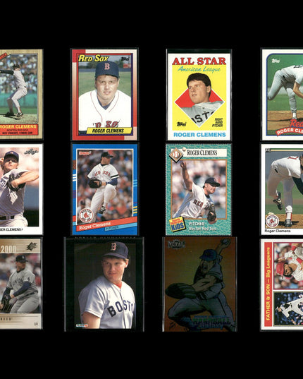 Roger Clemens 12-Card Lot Yankees HOF Pitcher World Series Era