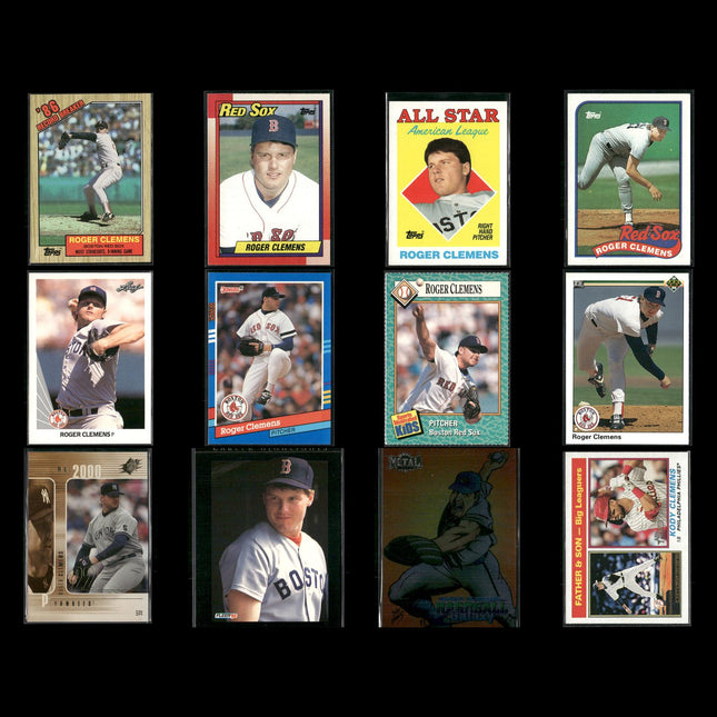 Roger Clemens 12-Card Lot Yankees HOF Pitcher World Series Era