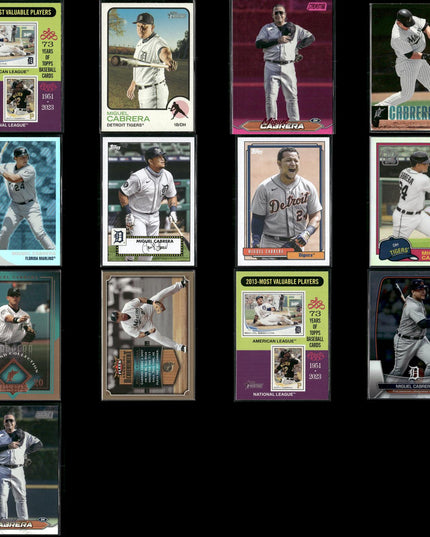 Miguel Cabrera 13-Card Lot Detroit Tigers “Miggy” Future HOF