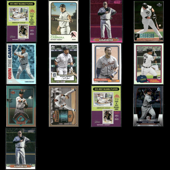 Miguel Cabrera 13-Card Lot Detroit Tigers “Miggy” Future HOF