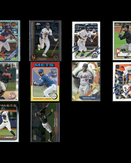 Francisco Lindor 10-Card Lot Mets SS Gold Glove Switch Hitter