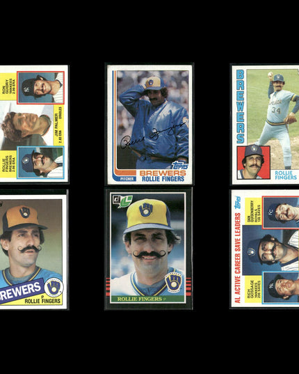 Rollie Fingers 6-Card Lot Oakland A’s HOF Mustache Closer