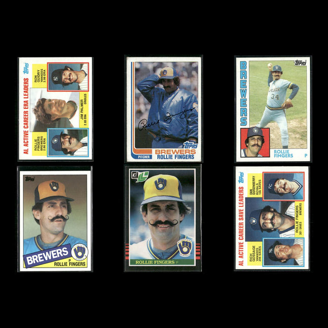 Rollie Fingers 6-Card Lot Oakland A’s HOF Mustache Closer