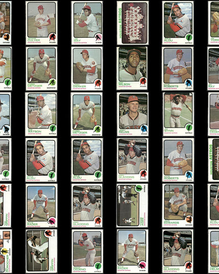 36-Card Lot Vintage 1973 Topps Houston Astros | MLB Baseball Trading Cards Topps